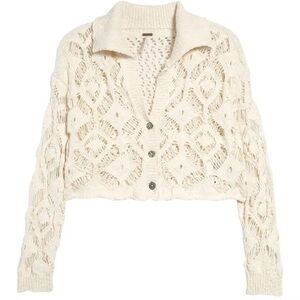 Free People Cream Open-Knit Cardigan

please message before buying!!
